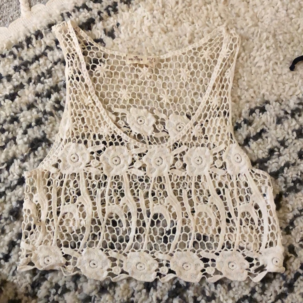 Hollister Crochet Cropped Tank